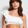 Seafolly Costa Bella One Shoulder Bikini Top - White Hot