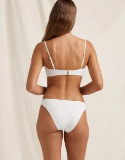 Peony Creme Memoir Embroidered Bandeau Crop Bikini Top - White Fashion