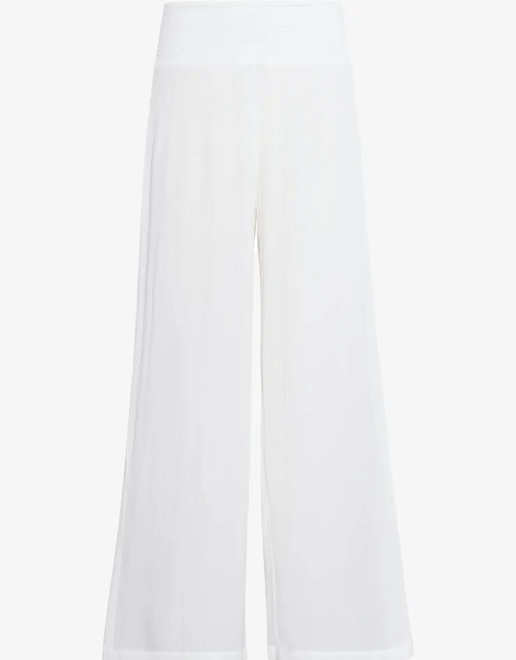 Lauren Ralph Lauren Crinkle Smocked Waist Beach Pant - White Clearance