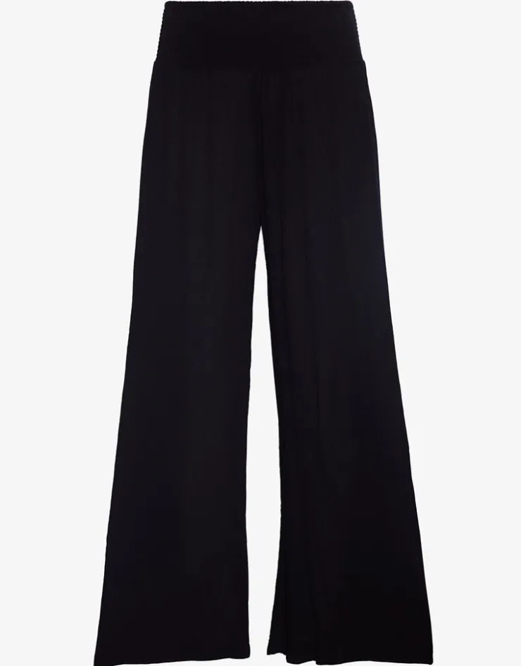 Lauren Ralph Lauren Crinkle Smocked Waist Beach Pant - Dark Navy New