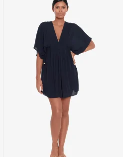 Lauren Ralph Lauren Crinkle Tunic Beach Dress - Black Discount