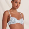 Peony Daffodil Poolside Balconette Bikini Top - Blue Print Hot