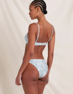 Peony Daffodil Staple Bikini Pant - Blue Print Discount