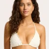 Seafolly Daydreamer Slide Tri Bikini Top - Vanilla Best