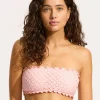 Seafolly Daydreamer Tube Bikini Top - Dusty Pink Fashion