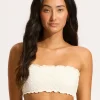 Seafolly Daydreamer Tube Bikini Top - Vanilla Hot