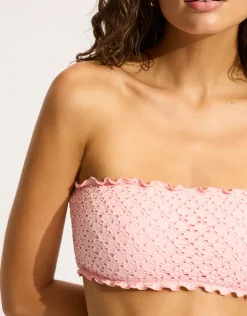 Seafolly Daydreamer Tube Bikini Top - Dusty Pink Fashion