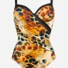 Charmline Desert Sunset Moulded Underwired Swimsuit - Terracotta Leo Online