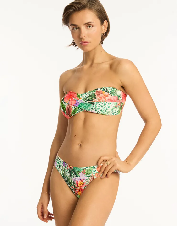 Sea Level Dolce Twist Bandeau Bikini Top - Print Hot