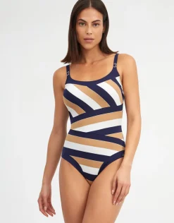 Nuria Ferrer Doris Tank Swimsuit - Stripe Clearance