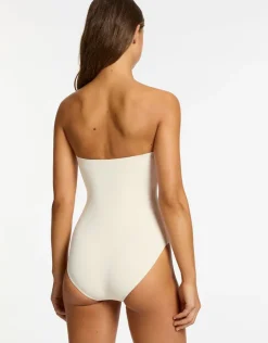 Jets Elora Infinity Bandeau Swimsuit - Cream Discount