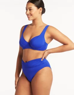 Sea Level Essentials Underwired C/D Cup Bikini Top - Cobalt Outlet