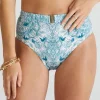 Aqua Blu Eternal Marilyn High Waist Bikini Pant -Multi New