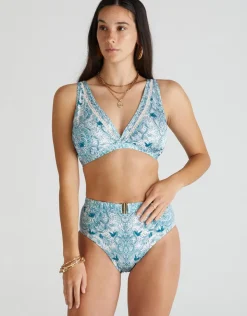 Aqua Blu Eternal Marilyn High Waist Bikini Pant -Multi New