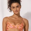 Watercult Euphoric Bloomwave Bralette Bikini Top - Sunsoaked Neons Outlet