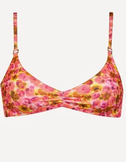 Watercult Euphoric Bloomwave Bralette Bikini Top - Sunsoaked Neons Outlet