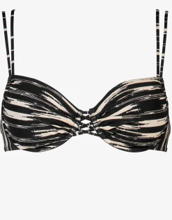 Maryan Mehlhorn Expedition Underwired Bikini Top - Black and Cream Discount