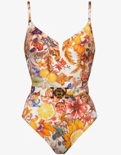 Maryan Mehlhorn Exuberance Belted Swimsuit - Solar Discount