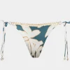 Watercult Floral Abstract Tie Side Bikini Pant - Puffy Sky Hot