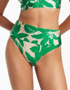 Jets Floreale Fold Down Bikini Pant - Green New