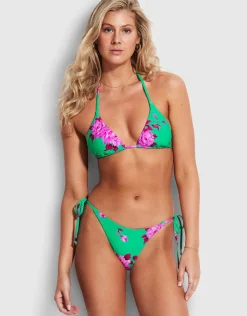 Seafolly Full Bloom Rio Tie Side Bikini Pant - Jade Sale
