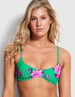 Seafolly Full Bloom Sweetheart Underwire Bikini Top - Jade New