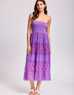 Iconique Gaia Bandeau Dress - Purple Discount