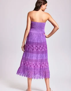 Iconique Gaia Bandeau Dress - Purple Discount