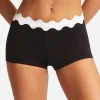 Seafolly Gia Ric Rac Boyleg Bikini Pant - Black Discount