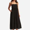 Seafolly Gia Scallop Midi Dress - Black Discount