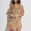 Tessy Guayana Metallic Tunic - Gold Clearance