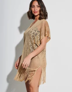 Tessy Guayana Metallic Tunic - Gold Clearance