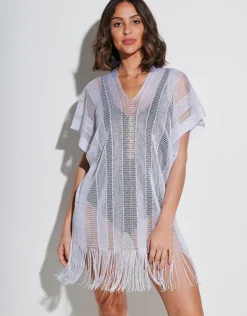 Tessy Guayana Metallic Tunic - Silver Discount