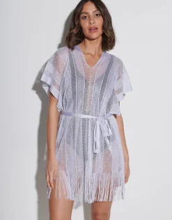 Tessy Guayana Metallic Tunic - Silver Discount