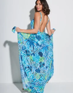 Tessy Haiti Sarong - Turquoise Sale