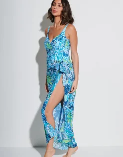 Tessy Haiti Sarong - Turquoise Sale