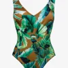 Maryan Mehlhorn Havana Wide Shoulder One Piece - Tobacco Tropics Discount
