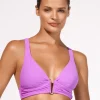 Maryan Mehlhorn Honesty Banded Bikini Top - Violet Outlet