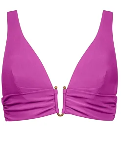 Maryan Mehlhorn Honesty Banded Bikini Top - Violet Outlet