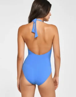 Maryan Mehlhorn Honesty Halter Swimsuit - Horizon Blue Best