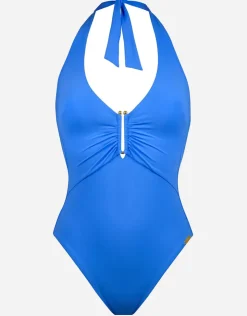 Maryan Mehlhorn Honesty Halter Swimsuit - Horizon Blue Best