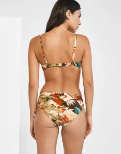 Maryan Mehlhorn Hypnotic Adjustable Bikini Pant - Sepia Leaves Discount