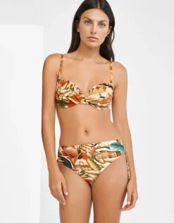 Maryan Mehlhorn Hypnotic Underwired Bikini Top - Sepia Leaves Hot