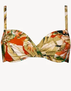 Maryan Mehlhorn Hypnotic Underwired Bikini Top - Sepia Leaves Hot