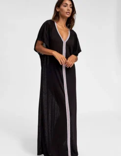 Pitusa Inca Abaya Dress - Black and White Clearance