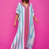 Pitusa Indian Thobe Kaftan - Blue Fashion