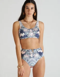 Aqua Blu Indianic Ashley D/DD Cup Bikini Top - Floral Outlet
