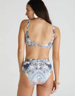 Aqua Blu Indianic Marilyn High Waist Bikini Pant - Floral Sale