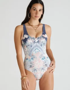Aqua Blu Indianic Michelle DD/E Cup One Piece Swimsuit - Floral Clearance