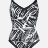 Charmline Ink Art Underwired Swimsuit - Black and White Sale